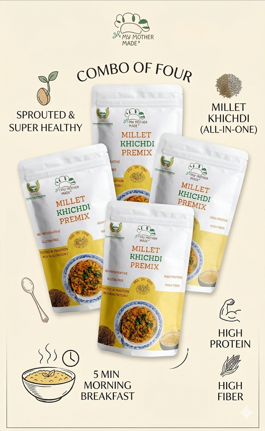 Millet Khichdi Premix – Foxtail & Browntop Millet with Moong Dal. MEGA COMBO!
