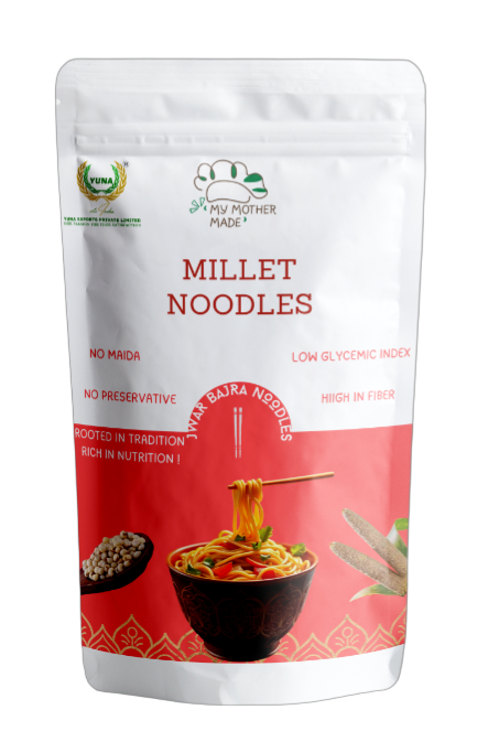 Millet noodles made with wheat jowar and bajra with spice masala
